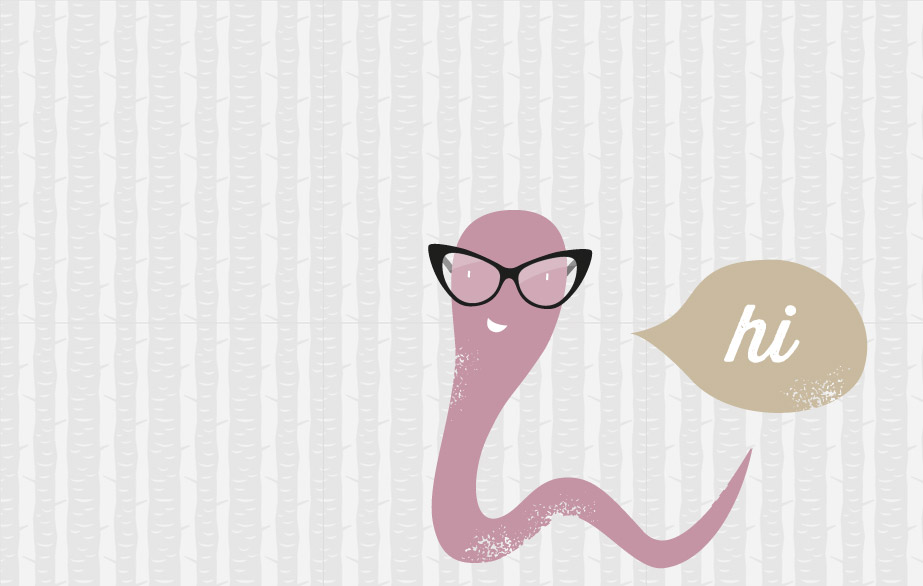 Wilma in der Wurmkiste sagt "Hi"