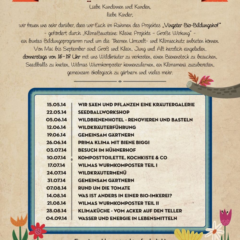 Umweltbildungsangebote beim Kölner Bio-Bauern